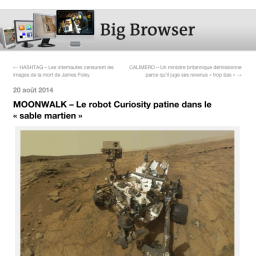 MOONWALK – Le robot curiosity patine dans le sable martien